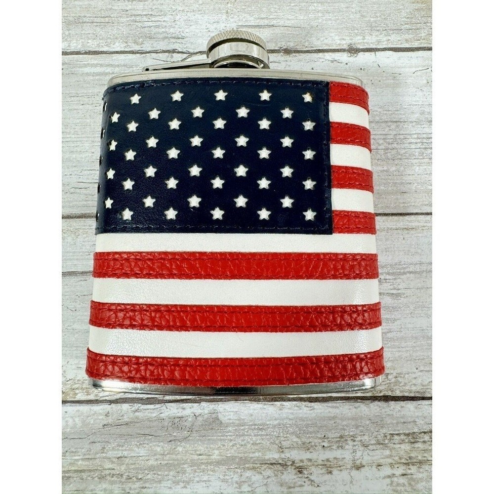 Foster & Rye American Flag Flask - 6 Oz Stainless Steel‎ Flask